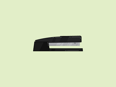 Stapler flat illustration office stapler