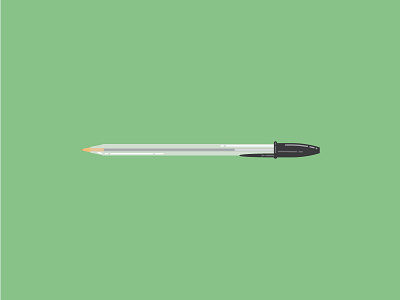 Pen bic flat illustration pen