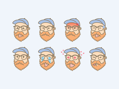 Paulmojis designer emoji emoticon flat