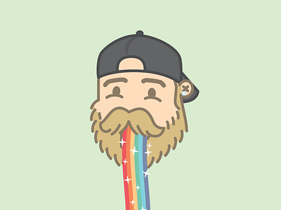 Jeremiah beard emoji fabulous illustration lines puke rainbow snapchat