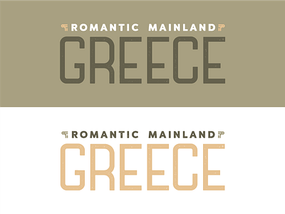 Romantic Mainland Greece custom lettering greece lettering pillars