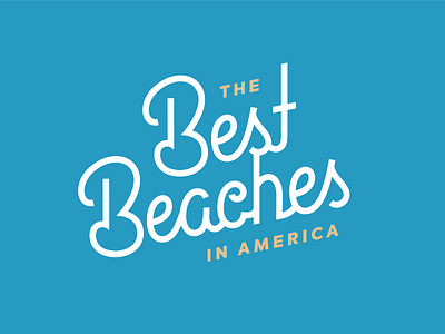 Best Beaches b beach best blue font lettering mono weight monoline sand script