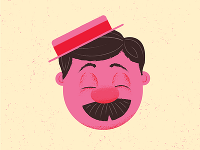 Barbershop Singer barbershop character illustration mustache pink singer texture warm black