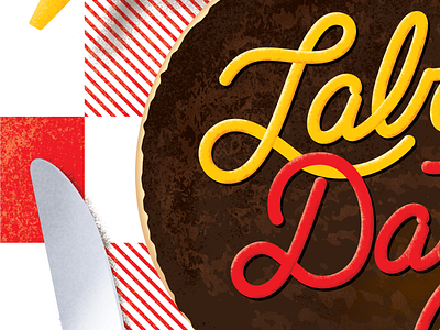 Labor Day Type/Illustrations barbecue bbq burger hamburger illustration ketchup labor day mustard picknick