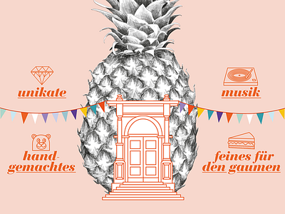 Elbrausch Designmarket designmarket hamburg market pineapple poster