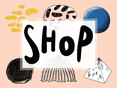 Shop hand illustration lettering shop webshop