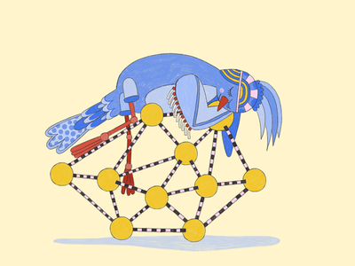 BIRD_Monday Molecule design copenhagen pencil crayon bird hamburg illustration
