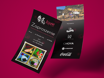 Invitation Flyer branding graphic design invitation flyer japan polygraphy sushi