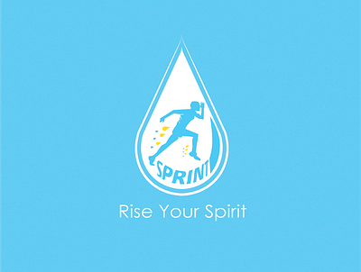 Sprint Water Logo blue brand design brand identity logo logo design logotype water waterdrop
