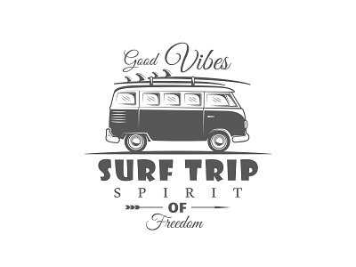 Surfing Logo branding car design emblem illustration label logo surfing travel trip vector vintage vintage logo