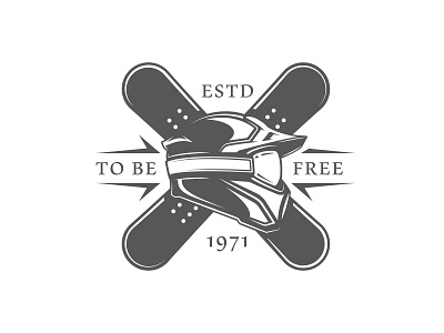 Snowboarding Logo branding concept design emblem illustration label logo snowboard snowboarding vector vintage vintage logo