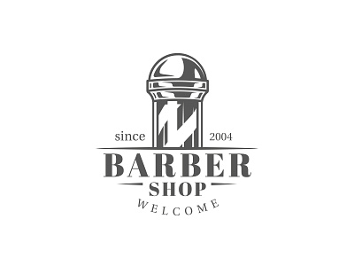 Barbershop Logo barbershop barbershop logo branding concept design emblem illustration label logo pole vector vintage vintage logo