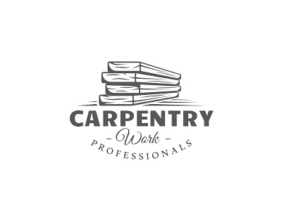 Carpentry Logo art branding carpenter carpentry design emblem illustration label logo typography vector vintage wood