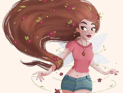 Wind Fairy character art character concept characterdesign characters concept art conceptart fairy fairytale girl girl drawing illustration