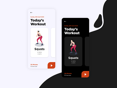 Work Out of the Day animation app appdesign dailyui design fitness illustration minimal ui uidesign ux vector workout workout app workout of the day