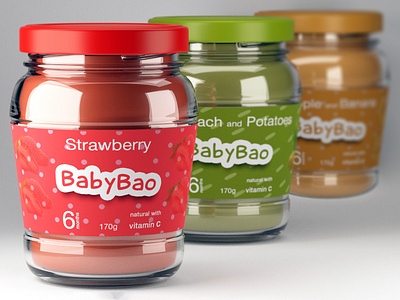 Baby Food "BabyBao" branding design packaging style