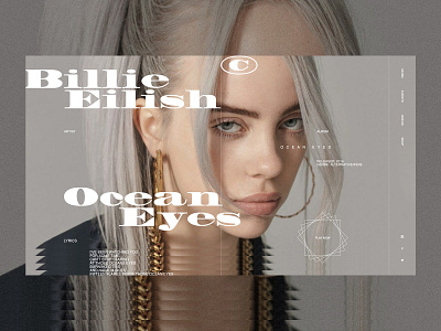 Billie Eilish - artist album artist billie eilish branding fashion grid logo music musician personal brand portfolio portfolio site typography ui ux web