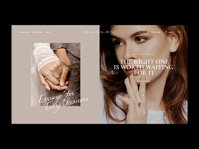 Heaven-Roc - homepage branding fashion jewelery online shop online store rings store typography ui uiux ux web webdesign