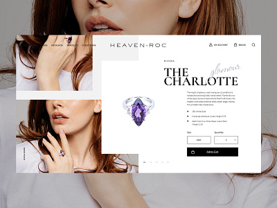 Product page - HR branding fashion grid jewellery jewellery shop jewels product page shop store typography ui ux web