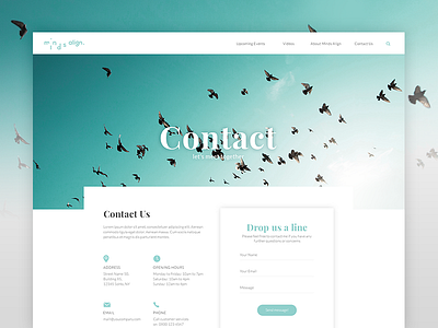 Contact page contact design events material meeting mobile page psychology responsive ui ux web