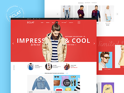 Homepage v3 ecommerce fashion material design store template themeforest ui ux web webdesign woocommerce wordpress