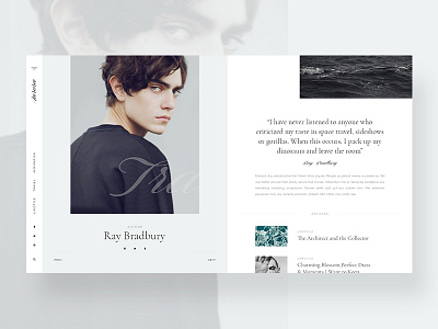 Aurora Magazine blog calligraphy clean grid logo magazine news photo typography ui ux web