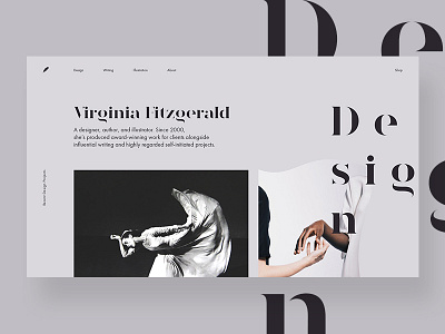 Portfolio calligraphy clean grid logo magazine news photo portfolio typography ui ux web