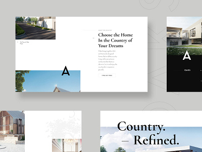 Homepage architecture architecture website building clean design grid real estate real estate agency typography ui ux web