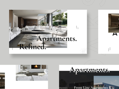 Apartments page architechture architects clean design grid real estate agency realestate typography ui ux web