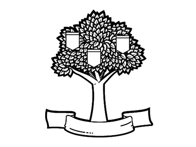 Heraldic Tree ai illustration lineart vector