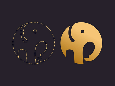 Elephant logo concept minimalist logos monogram