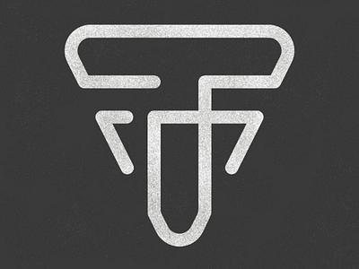 Letter T+F minimalist monogram logos