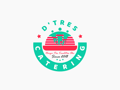 dtres catering branding design flat icon identity illustration illustrator logo minimal vector