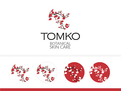 TOMKO Botanical Skin Care logo design concept branding design logo logo design