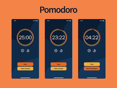 Pomodoro App UI design figma grow noob product design source sans pro svg ui