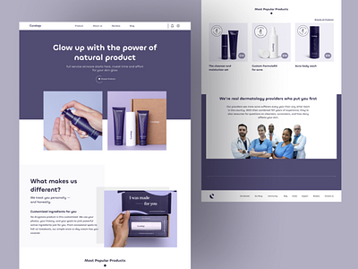 SkinCare Landing Page branding landinpage ui