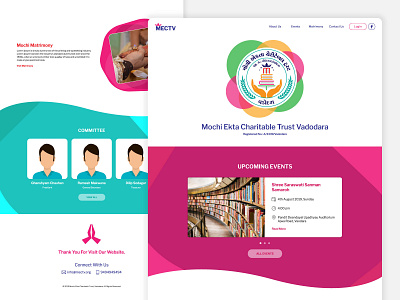 MECTV Home Page Design design desktop illustration minimal social ui ux web website