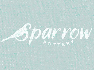 Sparrow Pottery logo bird branding icon illustration logo pottery rustic sparrow type