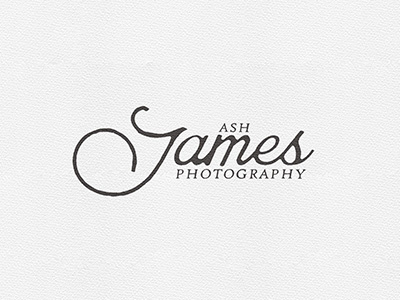 Ash James Photography Logo font logo script type