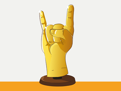 Trophée Rock ! flatdesign illustration illustrator vector