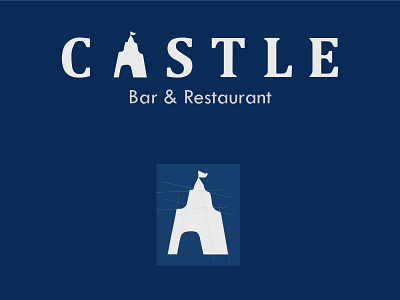 Castle Restaurant Logo branding design illustrator logo vector