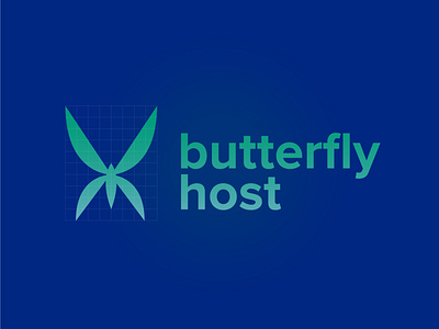 Butterfly Host Logo branding design illustration illustrator logo typography vector