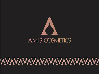 Ami's Cosmetics Logo branding design illustration illustrator logo typography vector