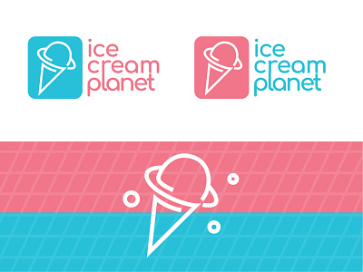 Ice cream Planet Logo branding design illustration illustrator logo typography vector