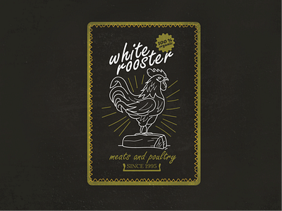 White rooster Logo branding design graphic design illustration illustrator logo typography vector