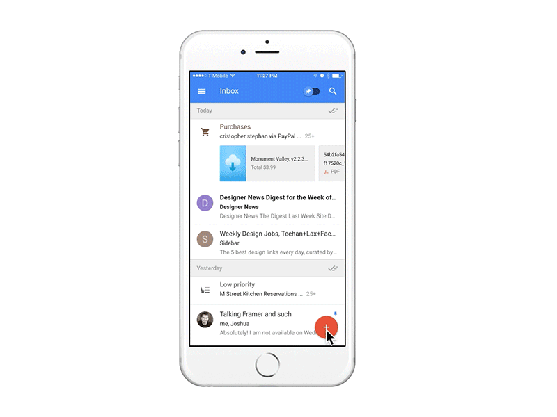 Deleting Top Contacts from Inbox (Concept)