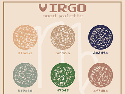 virgo mood palette art direction astrology branding colors design gimp illustration palette