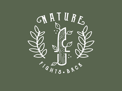 Nature Fights Back branding design gimp illustration