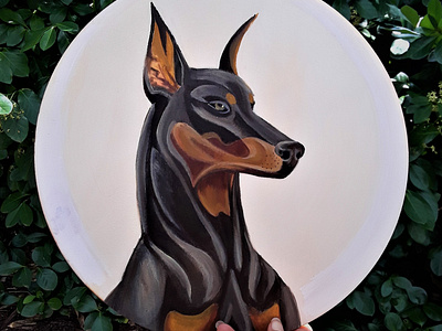 Doberman Painting