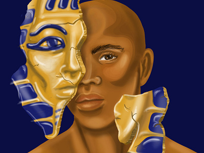 Tutankhamun beauty digital painting hisory illustration photoshop portrait